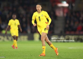 SOUTHAMPTON, ENGLAND - DECEMBER 2: Chantelle Boye-Hlorkah of Ghana during the Women's international friendly between England and Ghana at St Mary's Stadium on December 2, 2025 in Southampton, England. (Photo by Charlotte Wilson/Offside/Offside via Getty Images)