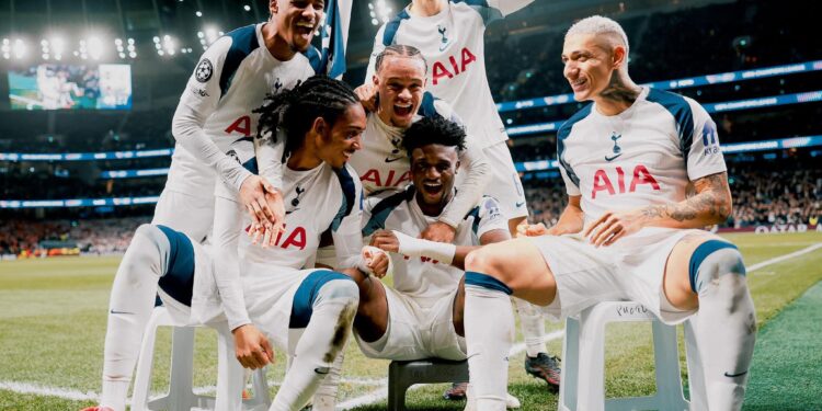 Mohammed Kudus scores first Champions League goal for Spurs in 3–0 win