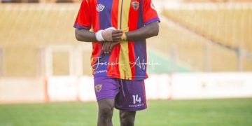 GPL: Hearts of Oak’s Hussein Mohammed handed three match ban for attempting to slap referee