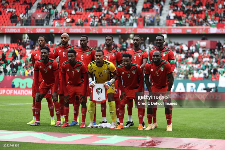 Rabat, Morocco - December 24: Sudan's starting eleven teamphoto during the Africa Cup Of Nations Group E match between Algeria and Sudan at Moulay Hassan Stadium on December 24, 2025 in Rabat, Morocco. (Photo by Torbjorn Tande/DeFodi Images/DeFodi via Getty Images)