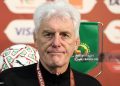 South Africa's Belgian head coach Hugo Broos arrives for a press conference at the Agadir Grand Stadium on December 25, 2025, on the eve of the 2025 Africa Cup of Nations (CAN) football match between Egypt and South Africa. (Photo by FRANCK FIFE / AFP via Getty Images)