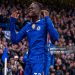 LONDON, UNITED KINGDOM - OCTOBER 22: Tyrique George of Chelsea FC celebrates after scoring the team's fifth goal during the UEFA Champions League 2025/26 League Phase MD3 match between Chelsea FC and AFC Ajax at Stamford Bridge on October 22, 2025 in London, England. (Photo by Joris Verwijst/BSR Agency/Getty Images)
