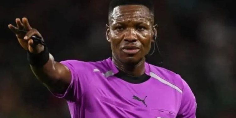 Ghanaian referee Daniel Laryea officiating a game during the CAF AFCON 2025 Morocco
