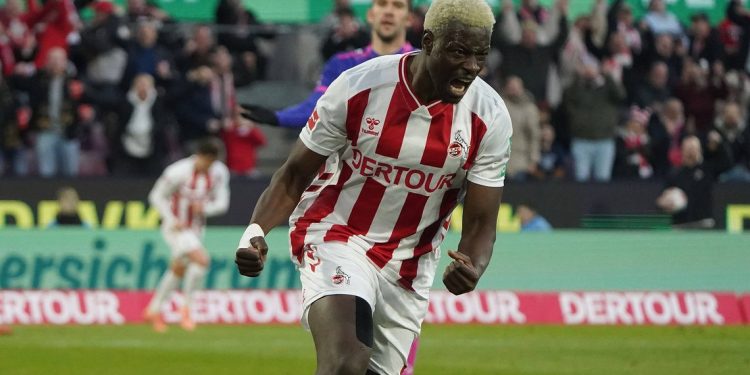 Fussball, 1.BL saison 2025/2026 1.FC Köln vs 1. FSV Mainz 05 , 17.01.2026, Rheinenergiestadion Köln, ragnar ache FC Köln, jubelt Aktion Einzelbild, Aktion Einzelbild copyright Gladys Chai von der Laage DFL regulations prohibit any use of photographs as image sequences and/or quasi-video. *** Fußball, 1 BL saison 2025 2026 1 FC Köln vs 1 FSV Mainz 05 , 17 01 2026, Rheinenergiestadion Köln, ragnar ache FC Köln, jubelt Aktion Einzelbild, Aktion Einzelbild copyright Gladys Chai von der Laage DFL regulations prohibit any use of photographs as image sequences and or quasi video