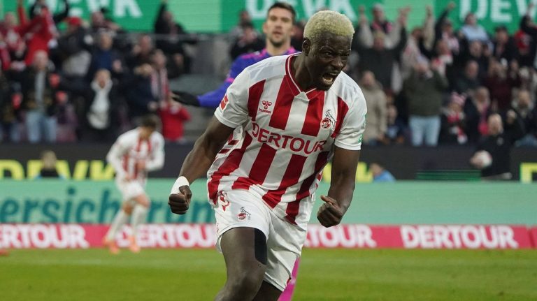 Fussball, 1.BL saison 2025/2026 1.FC Köln vs 1. FSV Mainz 05 , 17.01.2026, Rheinenergiestadion Köln, ragnar ache FC Köln, jubelt Aktion Einzelbild, Aktion Einzelbild copyright Gladys Chai von der Laage DFL regulations prohibit any use of photographs as image sequences and/or quasi-video. *** Fußball, 1 BL saison 2025 2026 1 FC Köln vs 1 FSV Mainz 05 , 17 01 2026, Rheinenergiestadion Köln, ragnar ache FC Köln, jubelt Aktion Einzelbild, Aktion Einzelbild copyright Gladys Chai von der Laage DFL regulations prohibit any use of photographs as image sequences and or quasi video