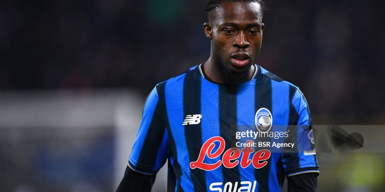 BERGAMO, ITALY - DECEMBER 28: Kamaldeen Sulemana of Atalanta BC looks on during the Serie A match between Atalanta BC and FC Internazionale at Gewiss Stadium on December 28, 2025 in Bergamo, Italy. (Photo by Alberto Gandolfo/BSR Agency/Getty Images)