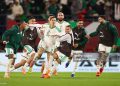 Rabat, Morocco - January 6: Algeria's Adil Boulbina celebrates his goal with team mates during the Africa Cup Of Nations Round Of 16 match between Algeria and DR Congo at Moulay Hassan Stadium on January 6, 2026 in Rabat, Morocco. (Photo by Torbjorn Tande/DeFodi Images/DeFodi via Getty Images)