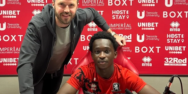 Prince Acheampong,signs first pro contract at Middlesbrough