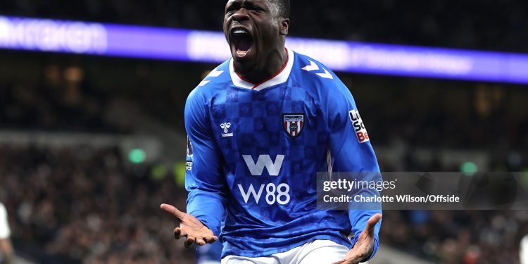 LONDON, ENGLAND - JANUARY 4: Brian Brobbey of Sunderland celebrates scoring their equalising goal during the Premier League match between Tottenham Hotspur and Sunderland at Tottenham Hotspur Stadium on January 4, 2026 in London, United Kingdom. (Photo by Charlotte Wilson/Offside/Offside via Getty Images)