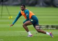 BOURNEMOUTH, ENGLAND - JANUARY 28: Matai Akinmboni of Bournemouth during a training session at Vitality Stadium on January 28, 2025 in Bournemouth, England. (Photo by Robin Jones - AFC Bournemouth/AFC Bournemouth via Getty Images)