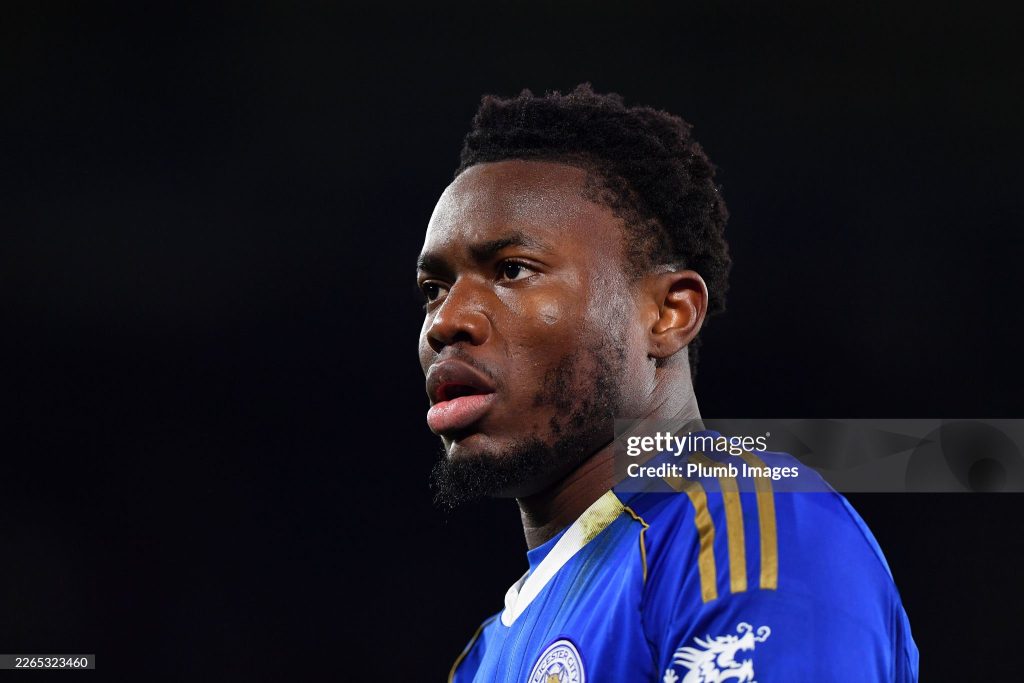 LEICESTER, ENGLAND - MARCH 10: Abdul Fatawu of Leicester City looks on during the Sky Bet Championship match between Leicester City and Bristol City at King Power Stadium on March 10, 2026 in Leicester, United Kingdom. (Photo by Plumb Images/Leicester City FC via Getty Images)