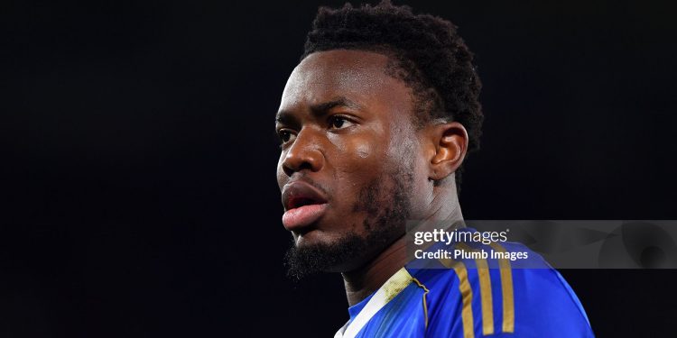 LEICESTER, ENGLAND - MARCH 10: Abdul Fatawu of Leicester City looks on during the Sky Bet Championship match between Leicester City and Bristol City at King Power Stadium on March 10, 2026 in Leicester, United Kingdom. (Photo by Plumb Images/Leicester City FC via Getty Images)