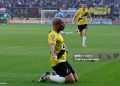 BREDA, NETHERLANDS - MARCH 8: Andre Ayew of NAC Breda celebrates 3-2 during the Dutch Eredivisie  match between NAC Breda v Feyenoord at the Rat Verlegh Stadium on March 8, 2026 in Breda Netherlands (Photo by Pim Waslander/Soccrates/Getty Images)
