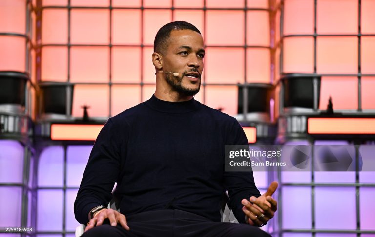 Doha , Qatar - 3 February 2026; William Troost-Ekong, Founder & Professional Footballer, Al Ahli SC, on Sport Summit during day two of Web Summit Qatar 2026 at the Doha Exhibition and Convention Center in Doha, Qatar. (Photo By Sam Barnes/Sportsfile for Web Summit Qatar via Getty Images)