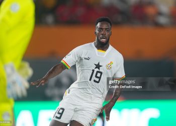 ABIDJAN, IVORY COAST - JANUARY 18: Inaki Williams Arthuer of Ghana during the TotalEnergies CAF Africa Cup of Nations group stage match between Egypt and Ghana at Stade Felix Houphouet Boigny on January 18, 2024 in Abidjan, Ivory Coast. (Photo by Ulrik Pedersen/DeFodi Images via Getty Images)