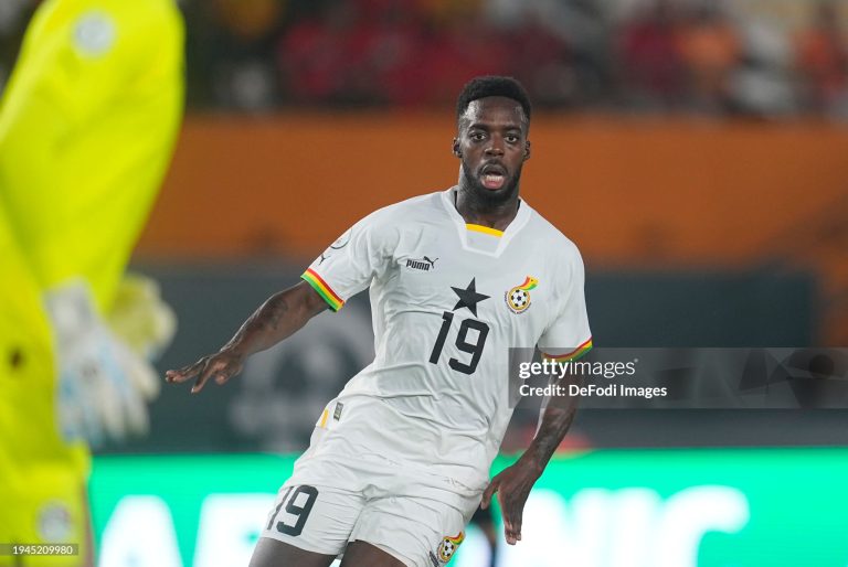 ABIDJAN, IVORY COAST - JANUARY 18: Inaki Williams Arthuer of Ghana during the TotalEnergies CAF Africa Cup of Nations group stage match between Egypt and Ghana at Stade Felix Houphouet Boigny on January 18, 2024 in Abidjan, Ivory Coast. (Photo by Ulrik Pedersen/DeFodi Images via Getty Images)
