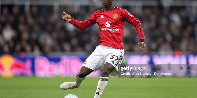 NEWCASTLE UPON TYNE, ENGLAND - MARCH 04: Kobbie Mainoo of Manchester United during the Premier League match between Newcastle United and Manchester United at St James' Park on March 04, 2026 in Newcastle upon Tyne, England. (Photo by Alex Livesey - Danehouse/Getty Images)