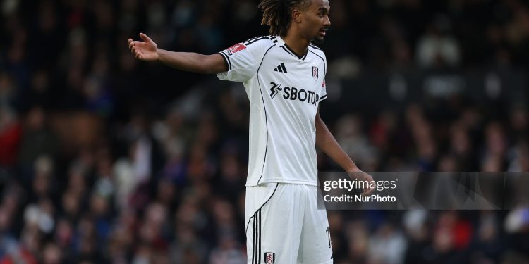 Jonah Kusi-Asare of Fulham participates in the Emirates FA Cup Third Round match between Fulham and Middlesbrough at Craven Cottage in London, England, on January 10, 2026. (Photo by Tiego Grenho/MI News/NurPhoto via Getty Images)