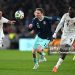 LUDWIGSBURG, GERMANY - MARCH 30: Nick Woltemade of Germany battles for the ball with Alexander Djiku and Jonas Adjetey of Ghana during the international friendly match between Germany and Ghana at MHP Arena on March 30, 2026 in Ludwigsburg, Germany. (Photo by Christian Kaspar-Bartke/Getty Images)