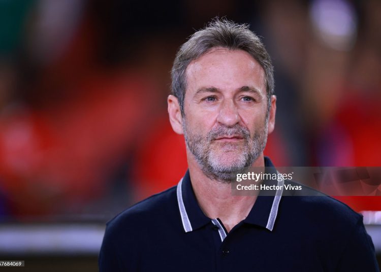 PANAMA CITY, PANAMA - JANUARY 22: Thomas Christiansen, coach of Panama  looks on during an international friendly match between Panama and Mexico at Rommel Fernandez Stadium on January 22, 2026 in Panama City, Panama.  (Photo by Hector Vivas/Getty Images)