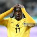 Ghana's Brandon Thomas-Asante reacts during an international friendly football match between South Korea and Ghana in Seoul on November 18, 2025. (Photo by Jung Yeon-je / AFP) (Photo by JUNG YEON-JE/AFP via Getty Images)