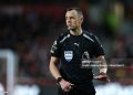 BRENTFORD, ENGLAND - MARCH 16: Referee Stuart Attwell looks on during the Premier League match between Brentford and Wolverhampton Wanderers at Gtech Community Stadium on March 16, 2026 in Brentford, United Kingdom. (Photo by Andrew Kearns - CameraSport via Getty Images)