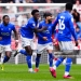 Watford's James Abankwah (centre) celebrates scoring his sides first goal during the Sky Bet Championship match at the Riverside Stadium, Middlesbrough. Picture date: Saturday April 25, 2026. (Photo by Owen Humphreys/PA Images via Getty Images)
