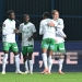 19 Ebenezer ANNAN (asse) - 20 Augustine BOAKYE (asse) - 07 Irvin CARDONA (asse) during the Ligue 2 BKT match between Troyes and Saint-Etienne at Stade de l'Aube on November 8, 2025 in Troyes, France. (Photo by Christophe Saidi/FEP/Icon Sport via Getty Images)
