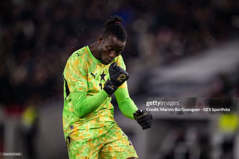 Benjamin Asare of GhSTUTTGART, GERMANY - MARCH 30: Benjamin Asare of Ghana celebrates the team's first goal during the international friendly match between Germany and Ghana at MHP Arena on March 30, 2026 in Stuttgart, Germany. (Photo by Marvin Ibo Guengoer - GES Sportfoto/Getty Images)