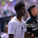 PUEBLA, MEXICO - MAY 22: Jesurun Rak-Sakyi of Ghana enters the pitch prior to the international friendly match between Mexico and Ghana at Estadio Cuauhtémoc on May 22, 2026 in Puebla, Mexico. (Photo by Hector Vivas/Getty Images)