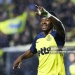 Union's Mohammed Fuseini celebrates after scoring during a soccer game between Royale Union Saint-Gilloise and Sporting Charleroi, the return game of the 1/2 final in the Croky Cup Belgian cup competition, Wednesday 11 February 2026 in Charleroi. (1st leg: 0-0) BELGA PHOTO VIRGINIE LEFOUR (Photo by VIRGINIE LEFOUR / BELGA MAG / Belga / AFP via Getty Images)