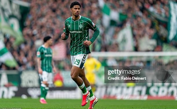 BREMEN, GERMANY - MARCH 15: Salim Musah of SV Werder Bremen is seen during the Bundesliga match between SV Werder Bremen and 1. FSV Mainz 05 at Weserstadion on March 15, 2026 in Bremen, Germany. (Photo by Fabio Deinert/Getty Images)