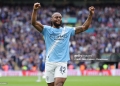 LONDON, ENGLAND - MAY 16: Antoine Semenyo of Manchester City celebrates after scoring their side's first goal during the Emirates FA Cup Final match between Chelsea and Manchester City on May 16, 2026 in London, England. (Photo by Alex Livesey - Danehouse/Getty Images)