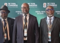 Kurt Okraku, Ghana FA President, General Secretary Prosper Harrison  Addo and Nana Oduro Sardo at  76th FIFA Congress in Canada