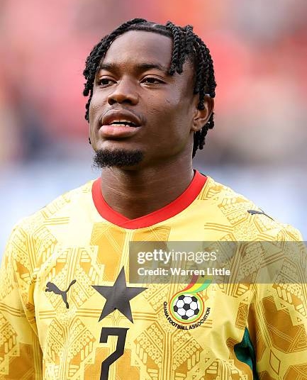 CARDIFF, WALES - JUNE 02: A portrait of Fatawu Issahaku of Ghana ahead of the international friendly match between Wales and Ghana at Cardiff City Stadium on June 02, 2026 in Cardiff, Wales. (Photo by Warren Little/Getty Images)