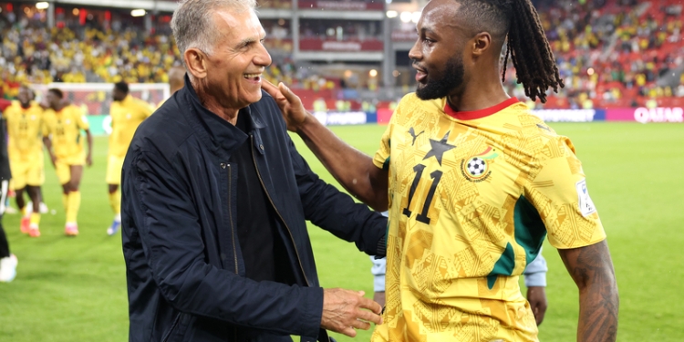 Antoine Semenyo and Carlos Queiroz