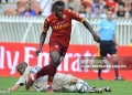 Girondins de Bordeaux's midfielder Jaroslav Plasil (L) vies AS Roma's Ahmed Barusso during their 'Tournoi de Paris' football match Girondins de Bordeaux v. AS Roma at the Parc des Princes stadium in Paris on July 31, 2010. AFP PHOTO / BERTRAND LANGLOIS (Photo credit should read BERTRAND LANGLOIS/AFP via Getty Images)