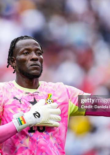 FOXBOROUGH, MASSACHUSETTS - JUNE 23: Benjamin Asare of Ghana celebrates after the FIFA World Cup 2026 Group L match between England and Ghana at Boston Stadium on June 23, 2026 in Foxborough, Massachusetts. (Photo by Daniela Porcelli/Getty Images)