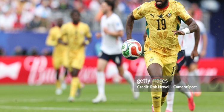 BOSTON, MASSACHUSETTS - JUNE 23: Ghana's Inaki Williams during the FIFA World Cup 2026 Group L match between England and Ghana at Boston Stadium on June 23, 2026 in Boston, United States. (Photo by Rob Newell - CameraSport via Getty Images)