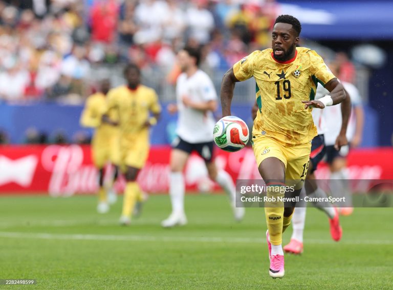BOSTON, MASSACHUSETTS - JUNE 23: Ghana's Inaki Williams during the FIFA World Cup 2026 Group L match between England and Ghana at Boston Stadium on June 23, 2026 in Boston, United States. (Photo by Rob Newell - CameraSport via Getty Images)