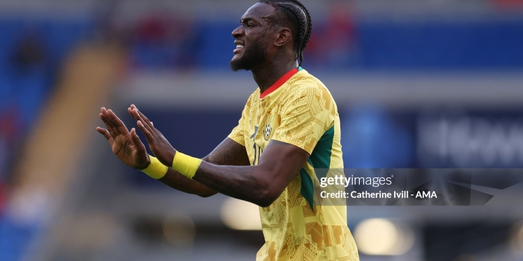 CARDIFF, WALES - JUNE 02: Jerome Opoku of Ghana  during the international friendly match between Wales and Ghana at Cardiff City Stadium on June 02, 2026 in Cardiff, Wales. (Photo by Catherine Ivill - AMA/Getty Images)