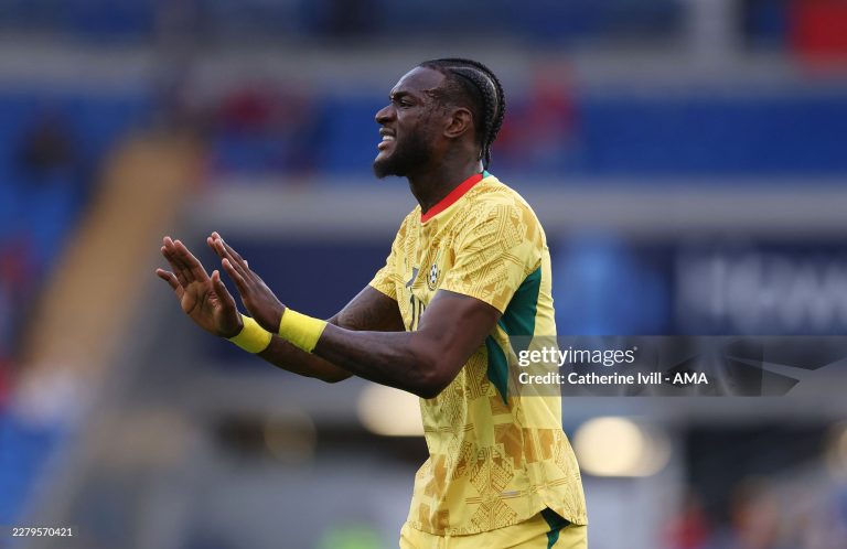 CARDIFF, WALES - JUNE 02: Jerome Opoku of Ghana  during the international friendly match between Wales and Ghana at Cardiff City Stadium on June 02, 2026 in Cardiff, Wales. (Photo by Catherine Ivill - AMA/Getty Images)