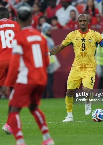TORONTO, CANADA - JUNE 17: Jordan Ayew of Ghana in action against Cecilio Waterman of Panama during 2026 FIFA World Cup First Stage Group L match between Ghana and Panama at Toronto Stadium (BMO Field) in Toronto, Ontario, Canada on June 17, 2026. (Photo by Mert Alper Dervis/Anadolu via Getty Images)