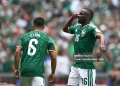 MEXICO CITY, MEXICO - JUNE 11: Julian Quinones #16 of Mexico celebrates scoring his team's first goal during the FIFA World Cup 2026 Group A match between Mexico and South Africa at Mexico City Stadium on June 11, 2026 in Mexico City, Mexico. (Photo by Hannah Peters - FIFA/FIFA via Getty Images)