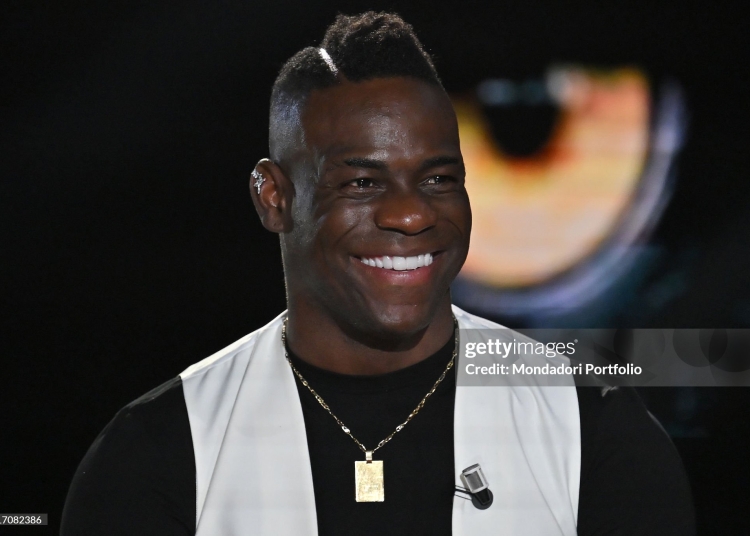 Italian footballer Mario Balotelli guest in the transmission Belve to the studios Rai nomentano. Rome (Italy), May 07th, 2025 (Photo by Massimo Insabato/Archivio Massimo Insabato/Mondadori Portfolio via Getty Images)