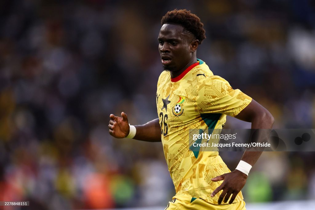 CARDIFF, WALES - JUNE 2: Marvin Senaya of Ghana during the international friendly match between Wales and Ghana at Cardiff City Stadium on June 2, 2026 in Cardiff, Wales. (Photo by Jacques Feeney/Offside/Offside via Getty Images)