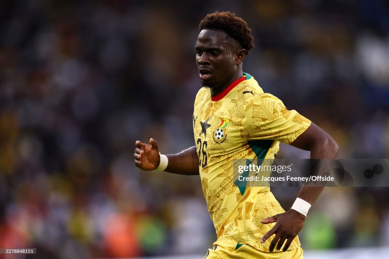 CARDIFF, WALES - JUNE 2: Marvin Senaya of Ghana during the international friendly match between Wales and Ghana at Cardiff City Stadium on June 2, 2026 in Cardiff, Wales. (Photo by Jacques Feeney/Offside/Offside via Getty Images)