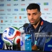 Iran's forward #09 Mehdi Taremi gives a press conference at Los Angeles Stadium in Inglewood on June 14, 2026, on the eve of the 2026 World Cup football match between Iran and New Zealand. (Photo by Patrick T. FALLON / AFP via Getty Images)