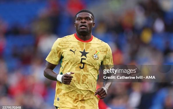 CARDIFF, WALES - JUNE 02: Thomas Partey of Ghana during the international friendly match between Wales and Ghana at Cardiff City Stadium on June 02, 2026 in Cardiff, Wales. (Photo by Catherine Ivill - AMA/Getty Images)