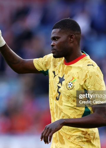 CARDIFF, WALES - JUNE 02: Thomas Partey of Ghana  during the international friendly match between Wales and Ghana at Cardiff City Stadium on June 02, 2026 in Cardiff, Wales. (Photo by Catherine Ivill - AMA/Getty Images)